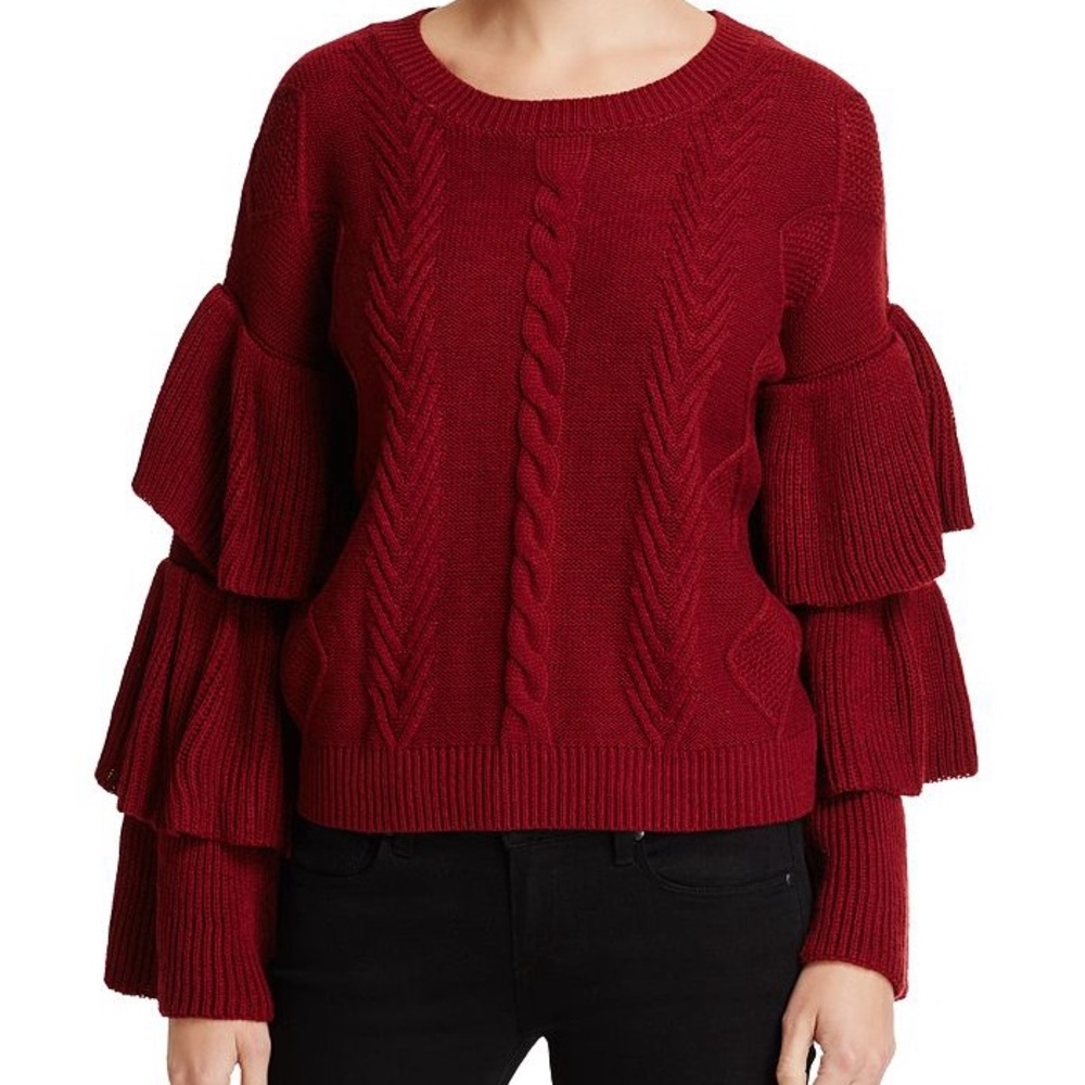 Bloomingdale’s Elan Tiered Ruffle Sweater